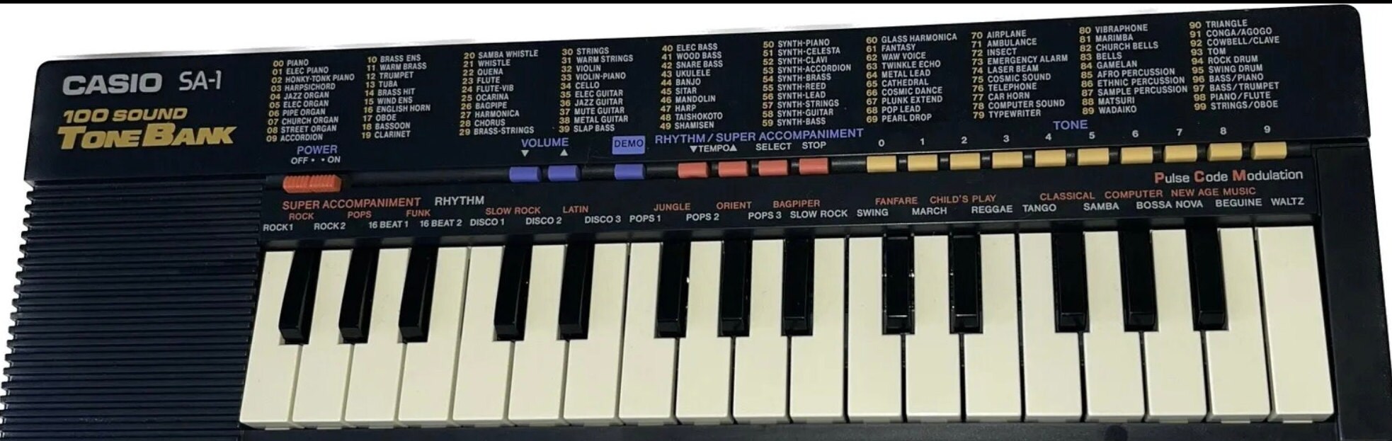 hale rysten Seletøj Vintage Casio SA-1 100 Sound Tone Bank Keyboard Works - Etsy