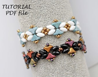 Simple Bead Pattern Beginner Bracelet Tutorial Easy Beading | Etsy