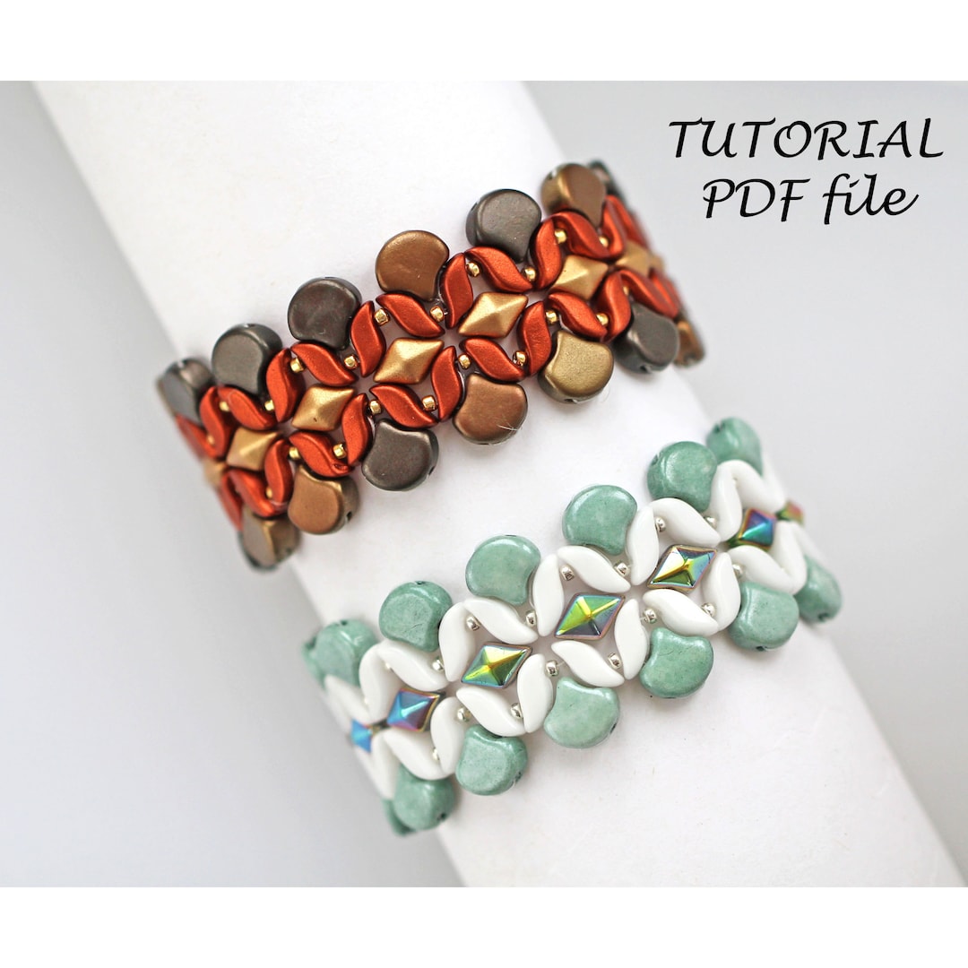 Beaded Bracelet Tutorial Beading Pattern DIY Jewelry Design With Step ...