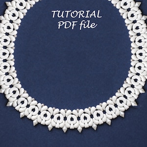 Tutoriel collier de perles Motif ZoliDuo Vexolo Arcos Perles DiamonDuo Instructions étape par étape pour les bijoux Guide de conception fait main Maria PDF