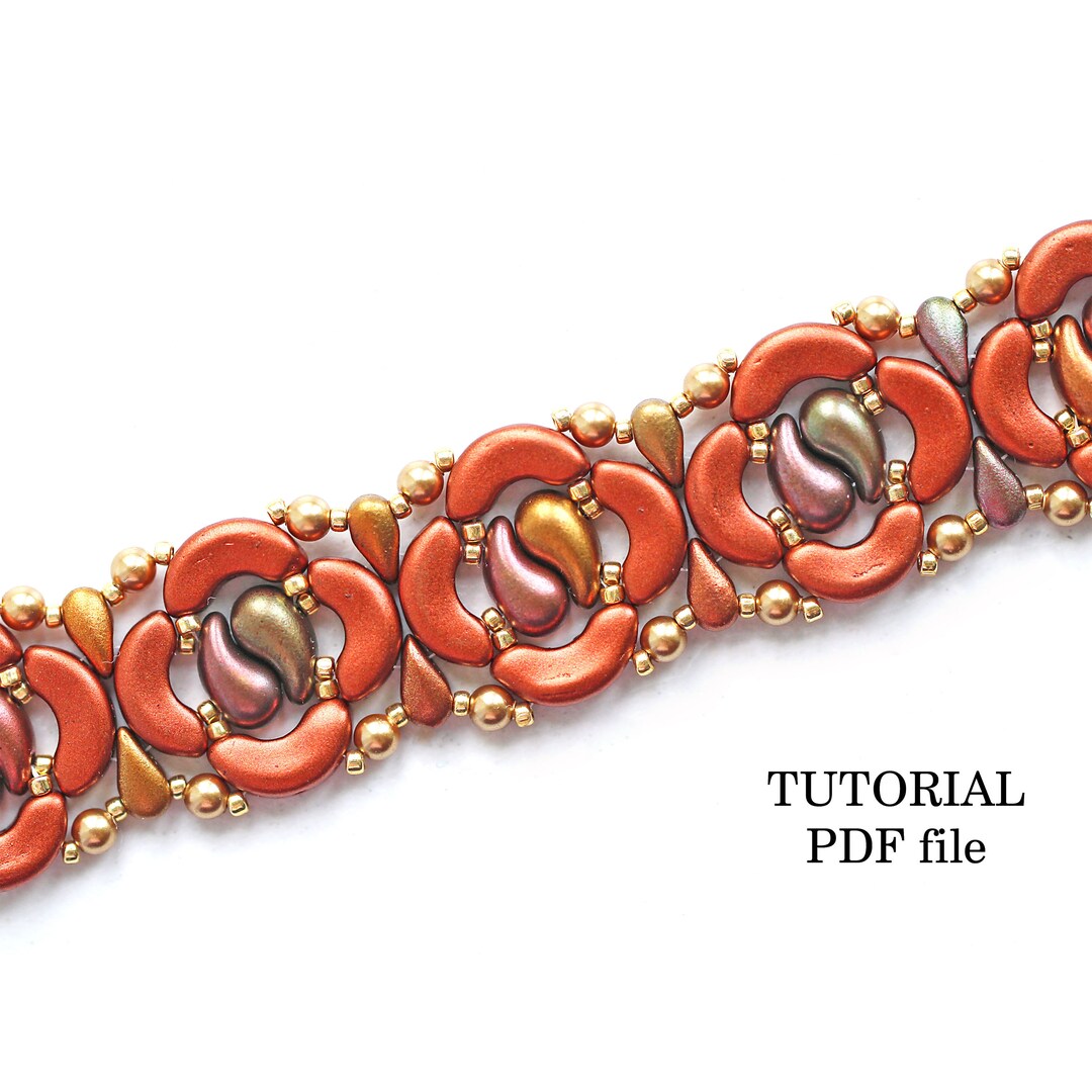 Beading Tutorial Bracelet, Two Hole Bead Pattern, Beading Pattern ...