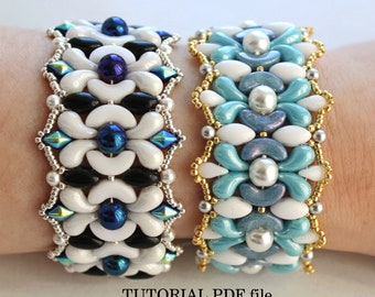 Beaded Bracelet Tutorial DIY Woven Design Step-by-Step Beading Instructions Handmade Jewelry Pattern Guide Beginner-Friendly Sea Pearl PDF