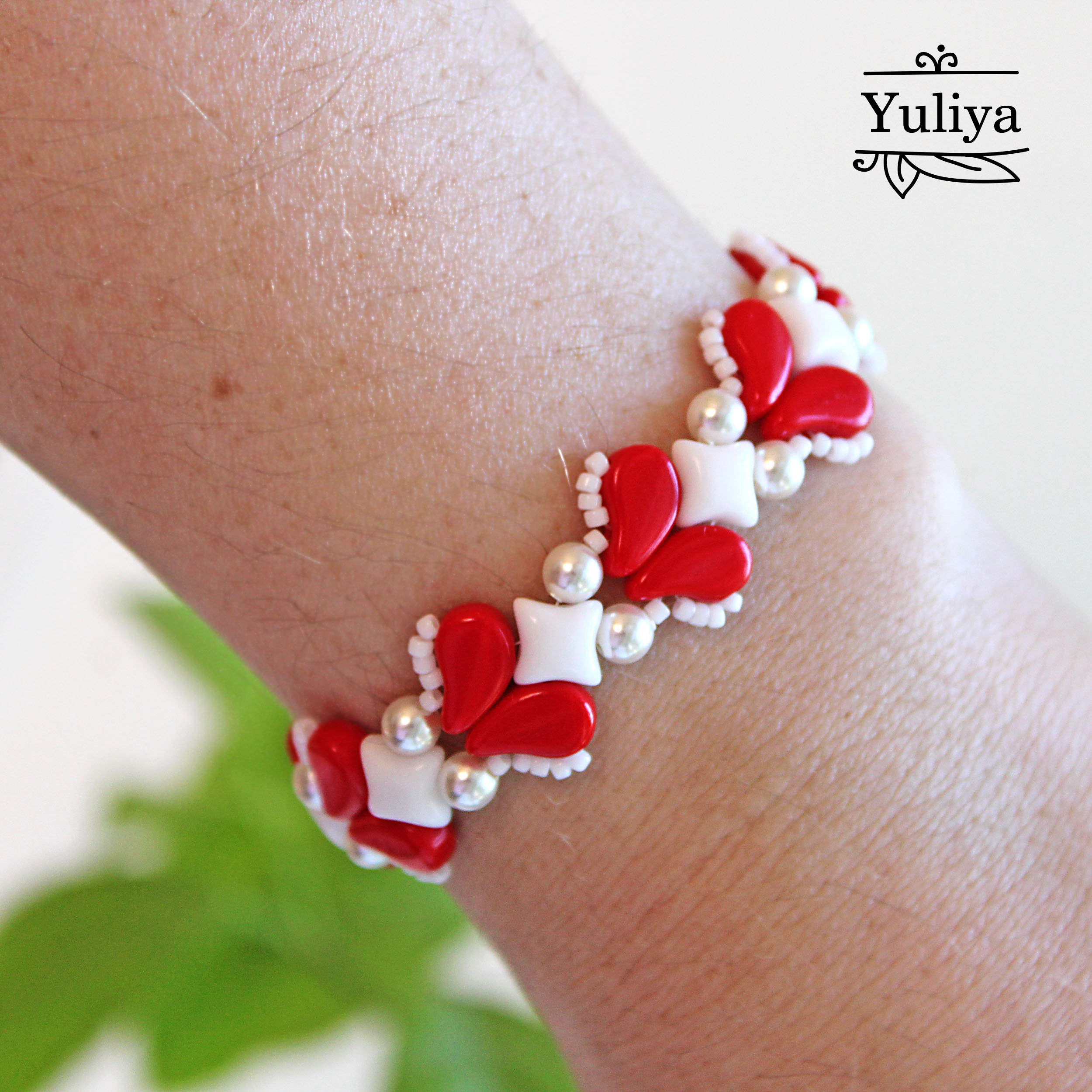 Beaded Bracelet Pattern Beading Tutorial DIY Jewelry Design Step-by ...