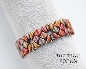 Beaded Jewelry Tutorial Bracelet Design for Beginners DIY Beading Instructions Step-by-Step Pattern Craft Guide Template PDF Berta