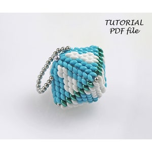 Beading Tutorial Christmas Ornament Ball Pattern Step-by-Step Beaded Decoration Instructions New Year Holiday DIY Beadwork Design Ball_2 PDF