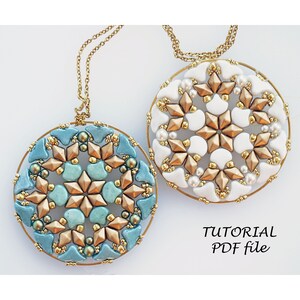 Fädelanleitung Mandala Design Perlen Schmuck Anleitung Ginko Helios DiamonDuo Beads Schritt-für-Schritt-Anleitung Mandala_1