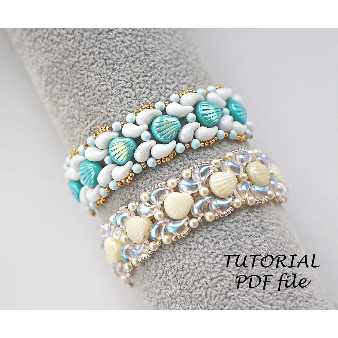 Beaded Bracelet Tutorial Beading Instructions DIY Jewelry Pattern Craft ...