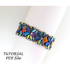 Beading Tutorial Beaded Bracelet Pattern Jewelry Design Step-by-Step Instructions Valentine’s Day Bead Pattern Guide Bracelet Wings of Love