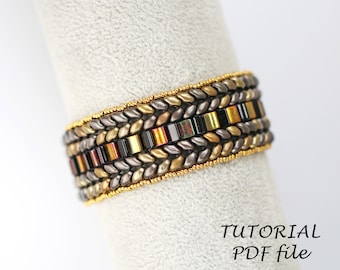 Bracelet Tutorial, Superduo Bead Pattern, Beading Tutorial, Beaded
