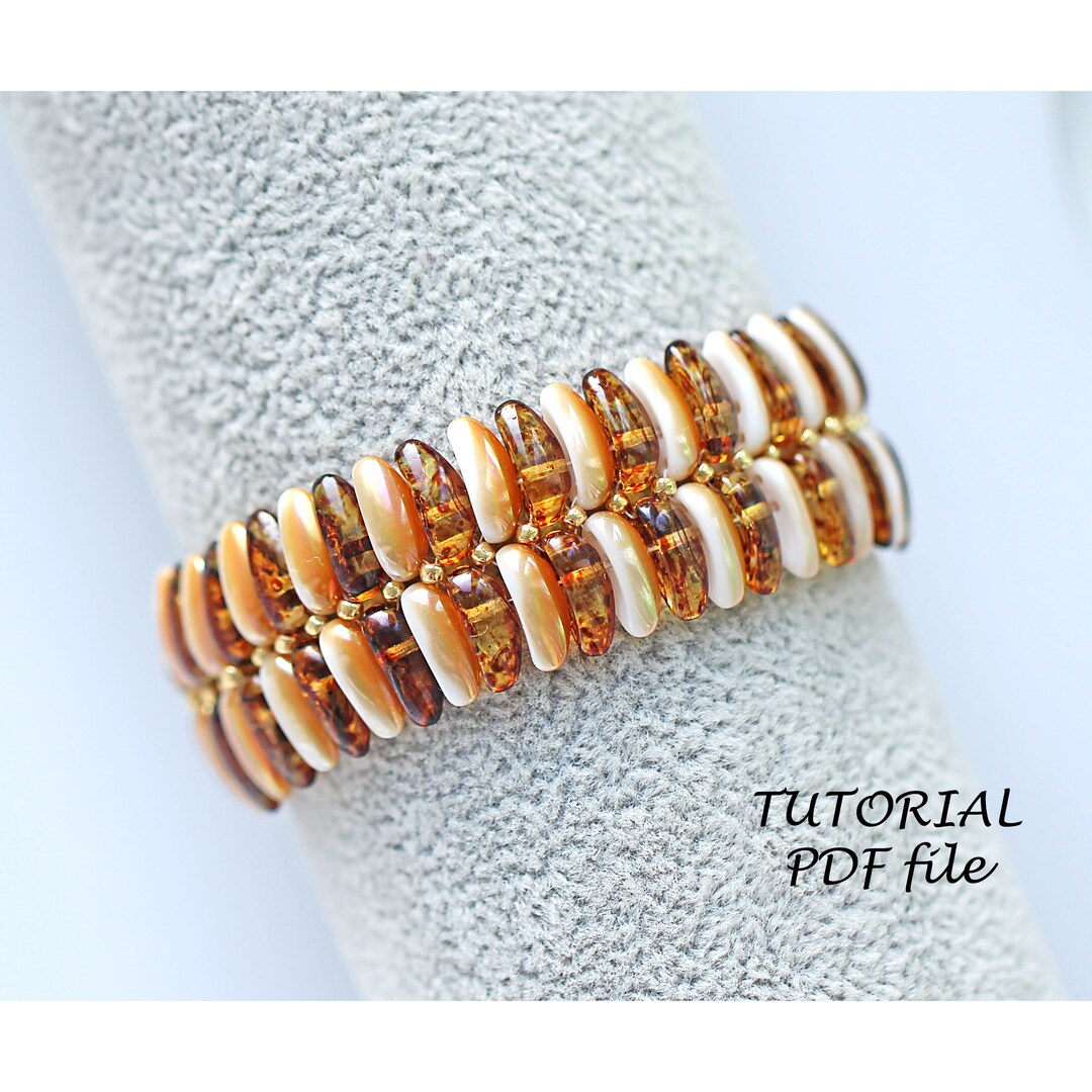 Beaded Bracelet Pattern Simple DIY Beadwork Tutorial Chilli Beads ...