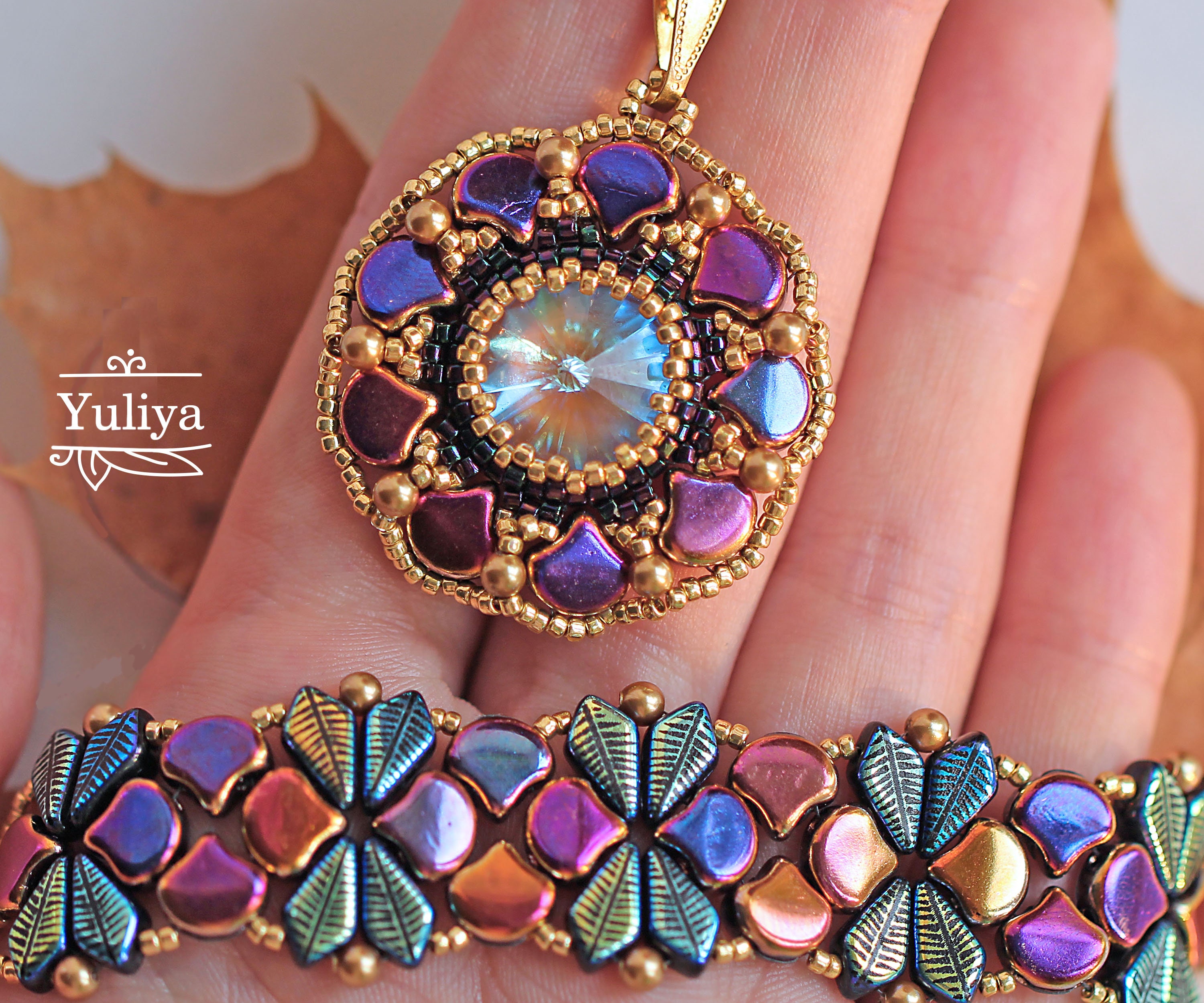 Beading tutorial and pattern jewelry set Beaded jewelry Etsy