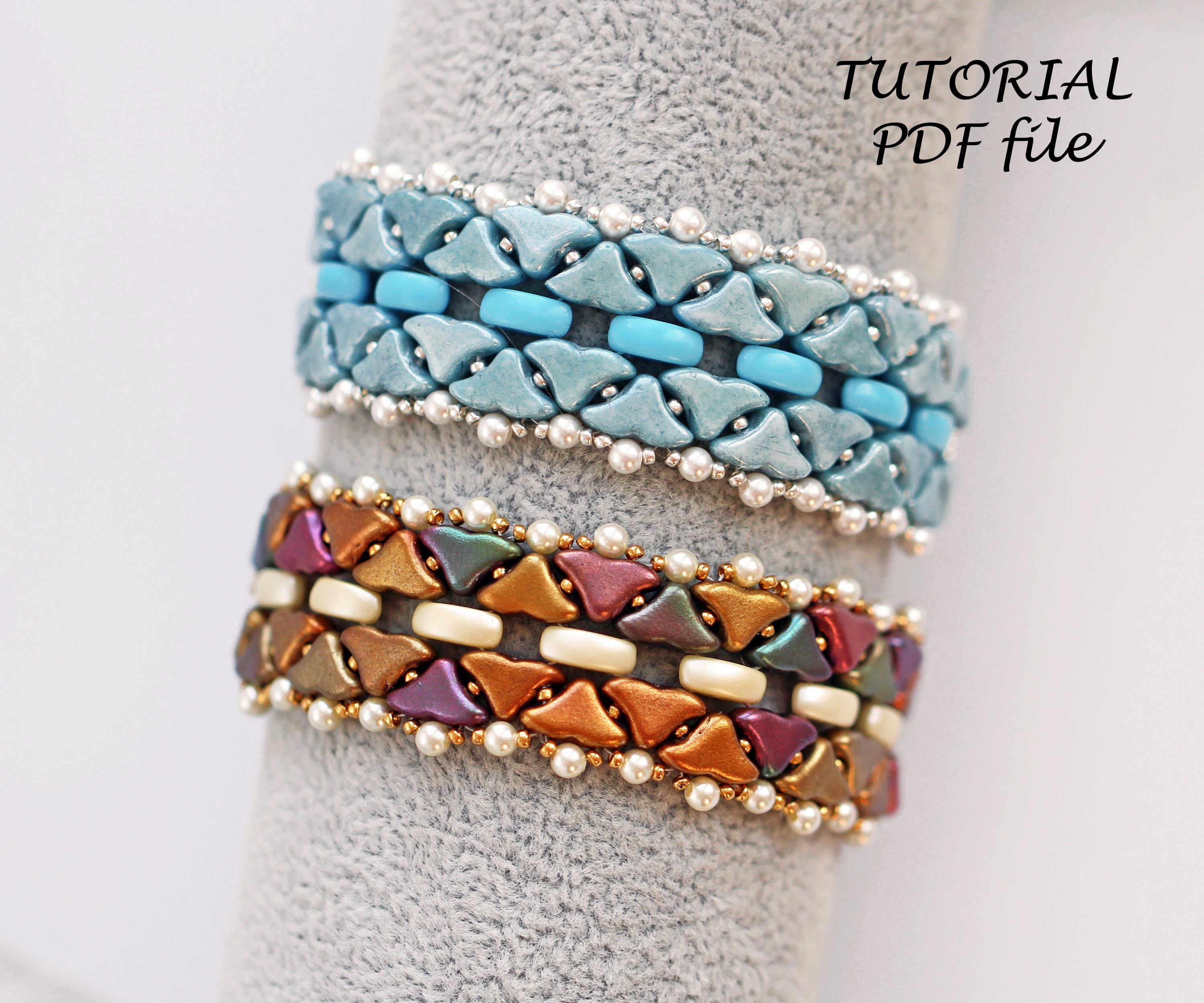 Bracelet /& pendant pattern ~ IrisDuo Helios par Puca bead tutorial Beading tutorial jewelry set Allegra SuperDuo Beaded jewelry tutorial