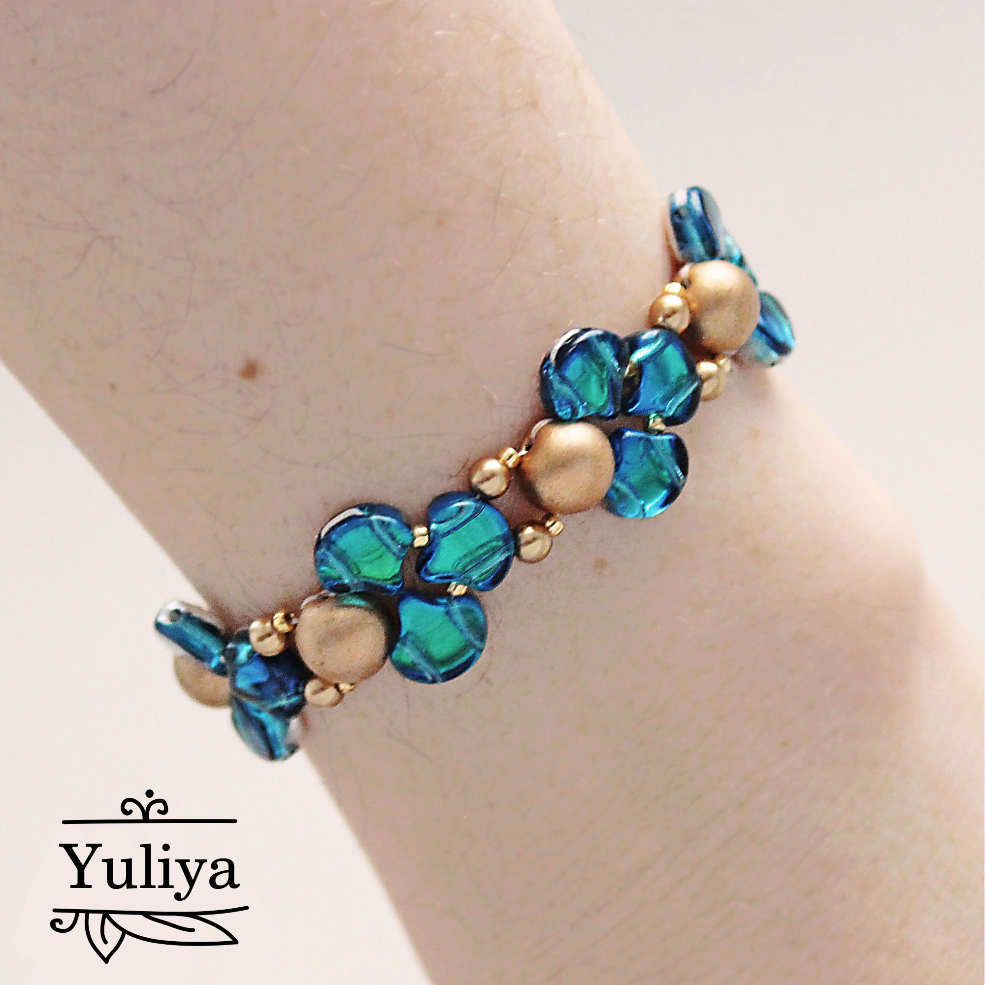 Beading Tutorial Bracelet Pattern Bead Pattern Beaded Etsy