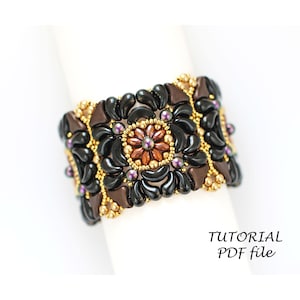 Perlenarmband Anleitung Breites Design Helios Arcos Puca ZoliDuo Perlen Schritt-für-Schritt Schmuck Anleitung Pattern Guide Handmade Cleo PDF