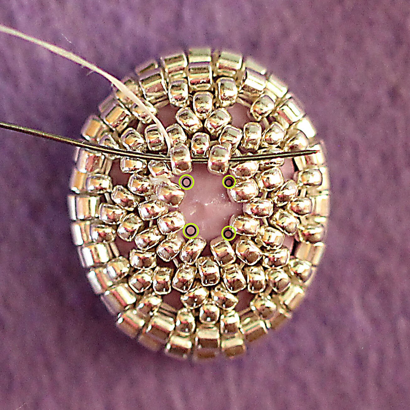 Enchanted Rivoli Pattern Beaded Pendant Tutorial Oval Rivoli Design Step-by-step Beading ...