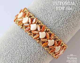 Kralenhandleiding Armbandpatroon Kraalpatronen Stapsgewijze sieradeninstructies Handgemaakte ontwerpgids Kralenarmband zelfstudie Toffie PDF