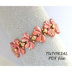 Modèle de bracelet perlé, Tutoriel de bracelet de perles soyeuses, Modèle de perles Paisley Duo, Pour débutant, Bracelet de modèle simple et facile Romance pdf