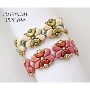 Beaded Bracelet Tutorial Simple Beading Pattern DIY Jewelry Design Instructions Step-by-Step Craft Project Guide Printable PDF Margo
