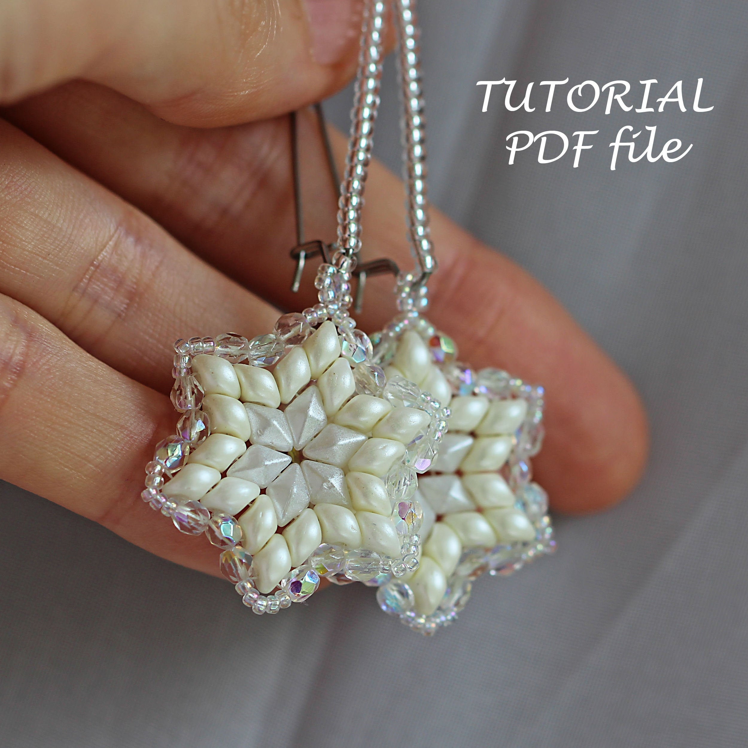Earrings Tutorial Beaded Earrings Tutorial Easy Simple Bead Etsy