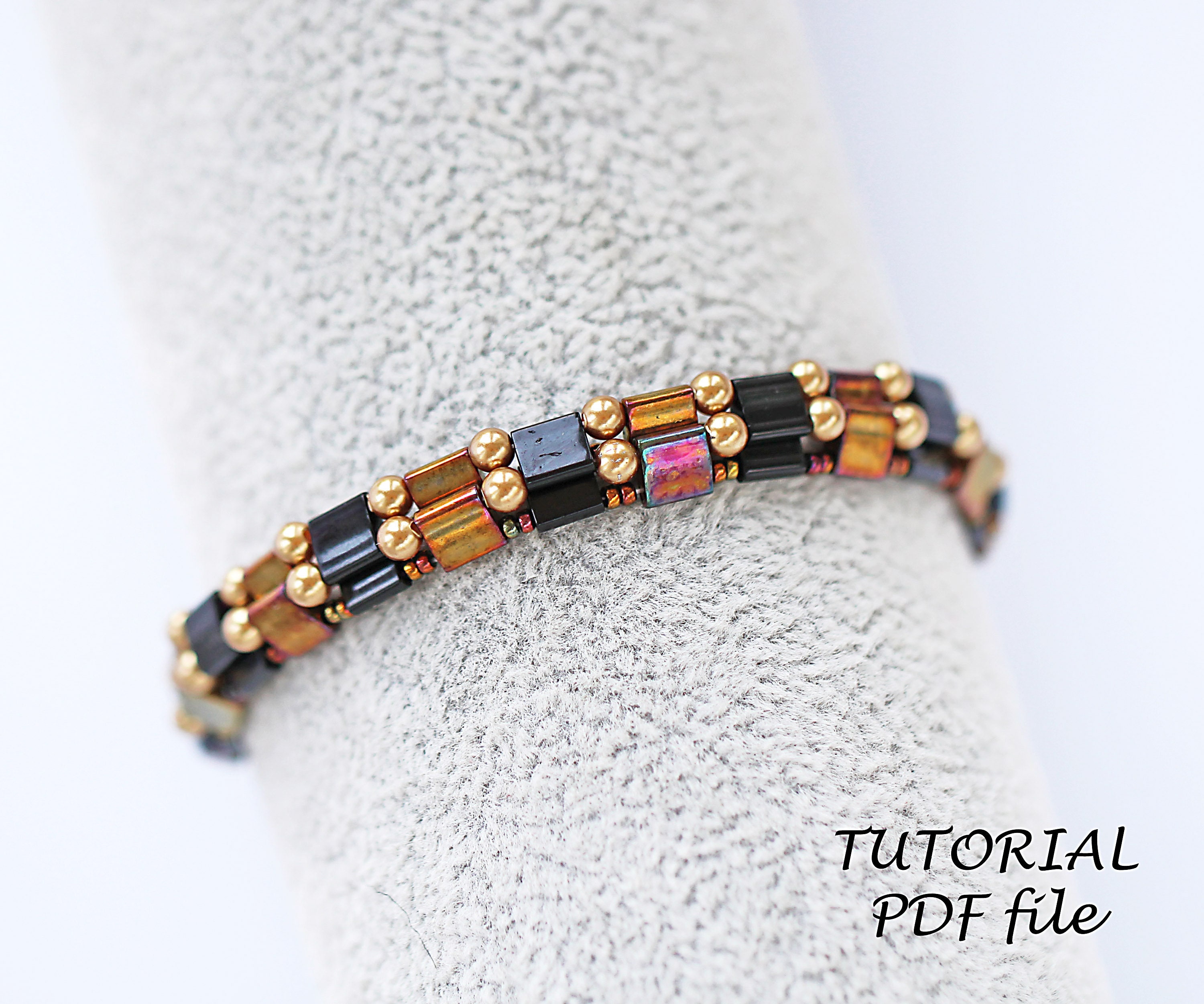 Tila Bracelet Tutorial Simple Bead Pattern Easy Beginner Etsy