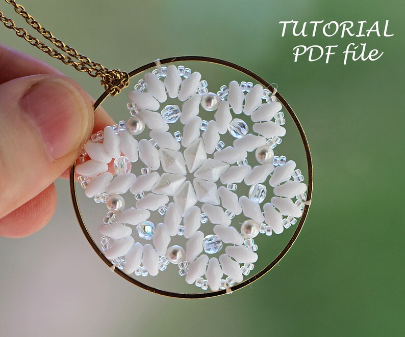Beaded snowflake pattern christmas bead pattern beading etsy