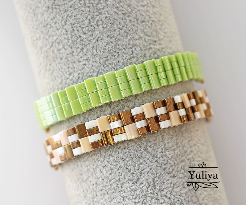 Tila bead pattern Miyuki Tila tutorial Beading tutorial Etsy