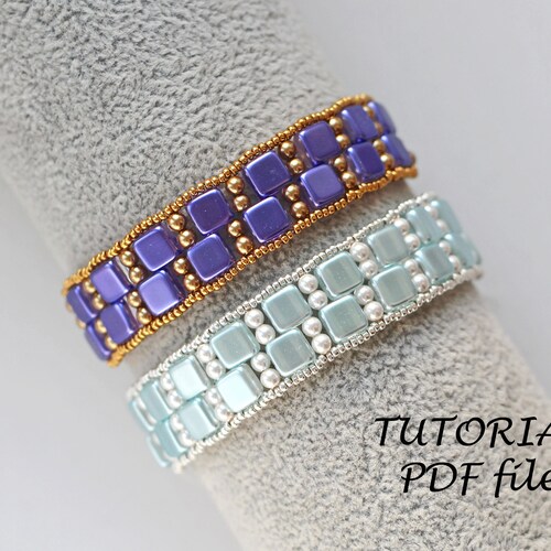 Beaded Pattern Beaded Bracelet Tutorial Beadwork Tutorial Etsy