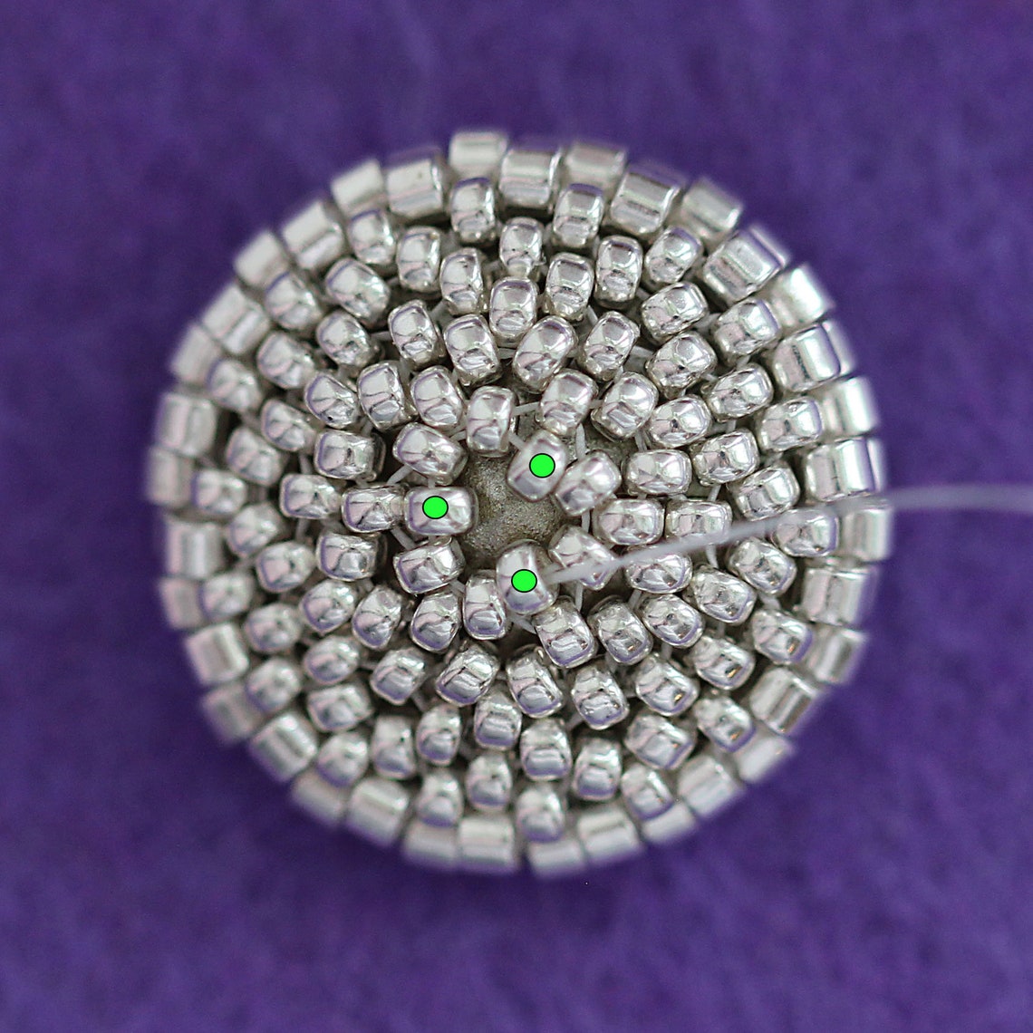 Beading Tutorial Pendant, Beaded Pendant Pattern, Rivoli Swarovski 14mm ...
