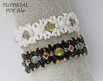 ビーズ細工のチュートリアル、ブレスレットのパターン、ビーズのパターン、ブレスレットのチュートリアル、ビーズのチュートリアル、ジュエリーのチュートリアル、ビーズブレスレットのチュートリアル アレクサンドラ