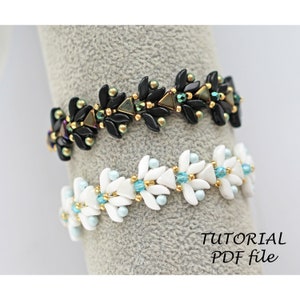 Perlenarmband Anleitung, Perlenarmband Anleitung, StormDuo, Kheops par Puca ~ Perlenarmband Anleitung