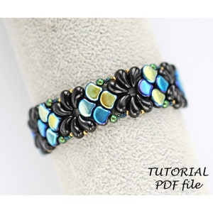 Beading Tutorial Bracelet Pattern Ginko ZoliDuo Beads Step-by-Step DIY Beadweaving Instructions Jewelry Design Guide Beadwork Mindi PDF