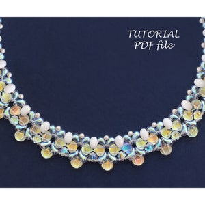 Tutoriel collier de perles Motif ZoliDuo Ginko Silky 5 mm Samos Puca Beads Instructions étape par étape Guide des bijoux Crystal PDF Design