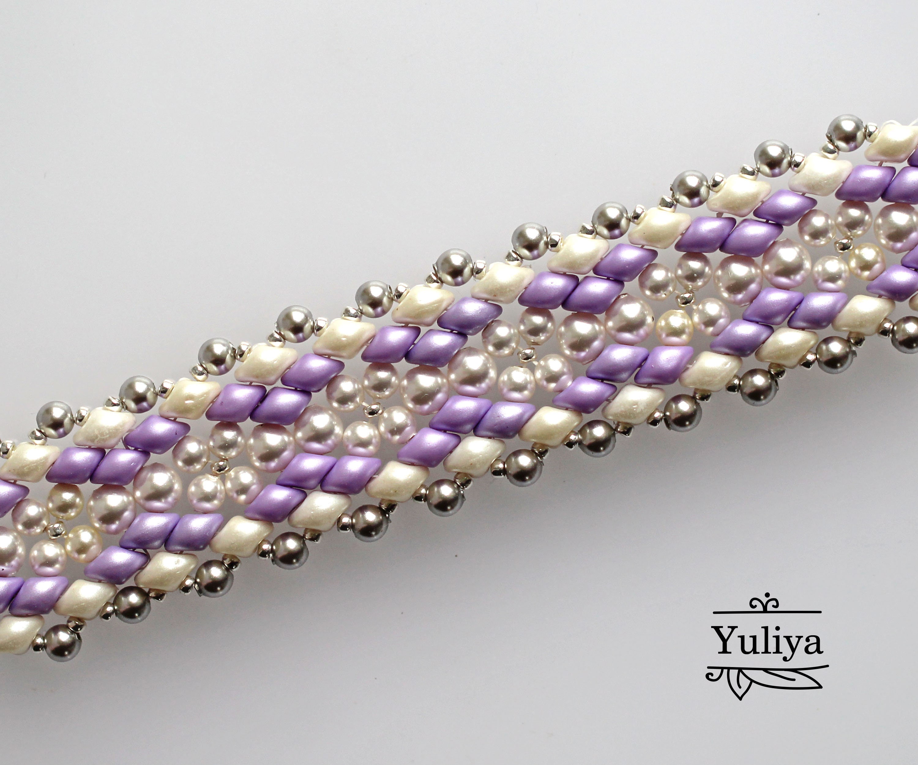 Beading Pattern Bracelet Tutorial DIY Jewelry Design Using Duo ES-O ...