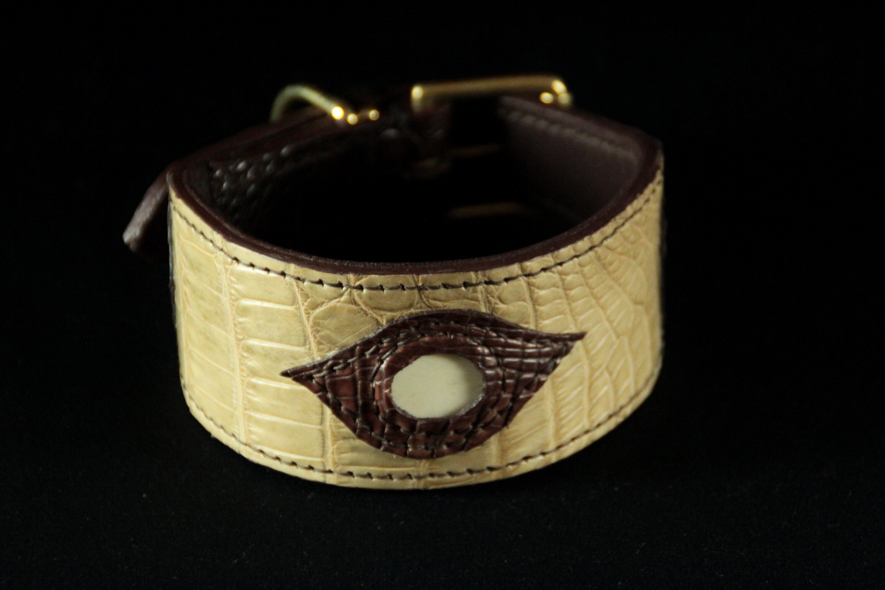 Collier Pour Lévrier Bicolore en Cuir