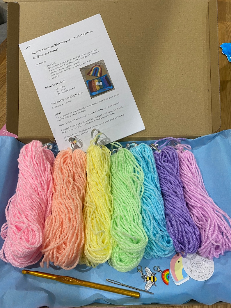 Crochet Rainbow Kit Pastel