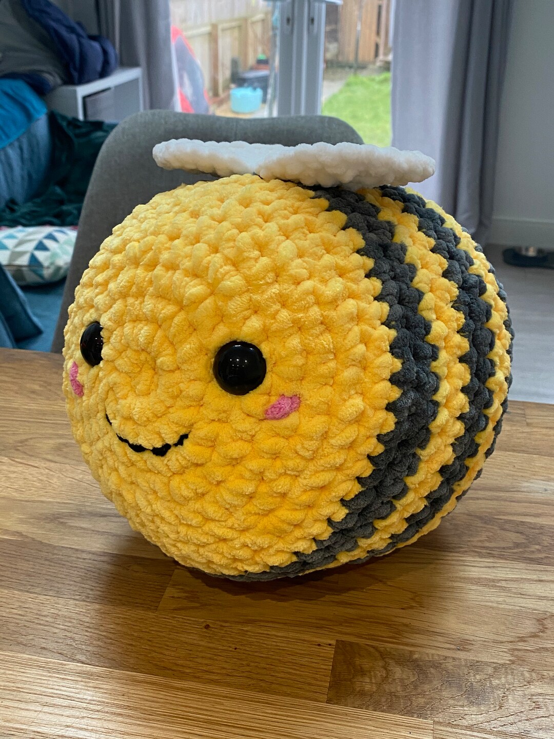 PATTERN ONLY**** Crochet Chunky Bee Cushion - Etsy