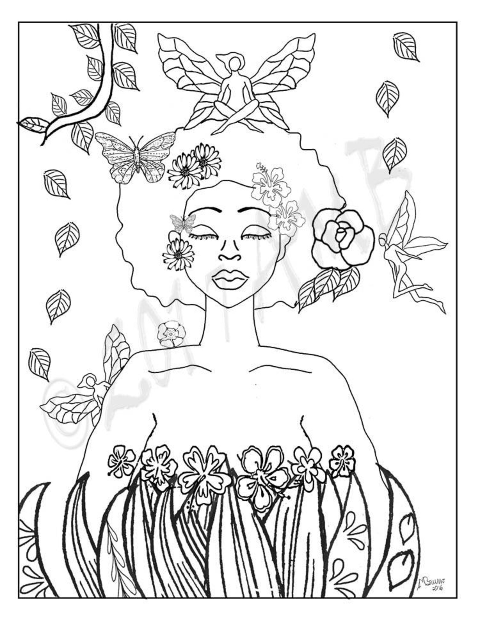 Faces Coloring Pages - Etsy