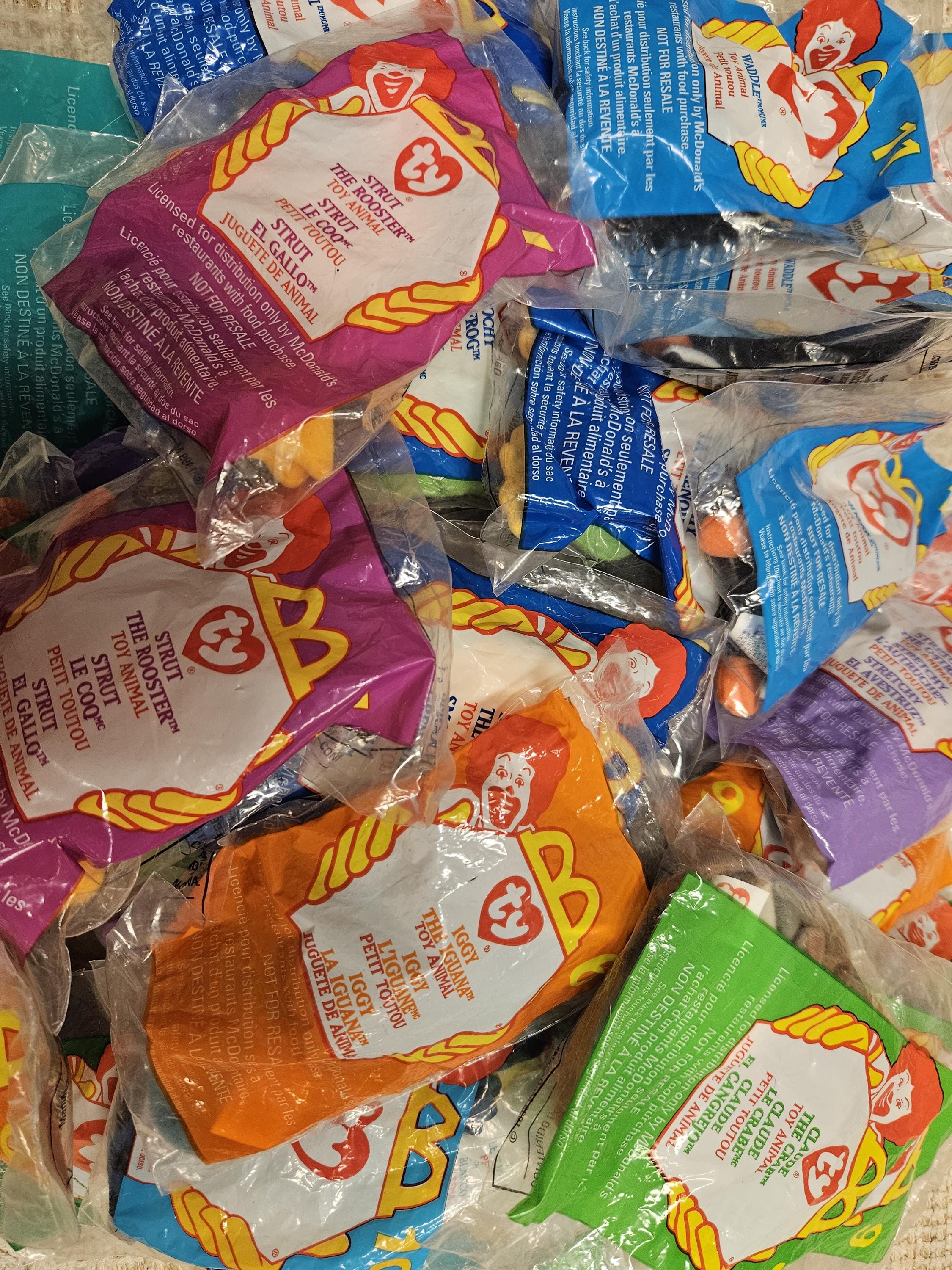 Ty Teenie Beanie Babies、マクドナルドのハッピーセットのおもちゃ