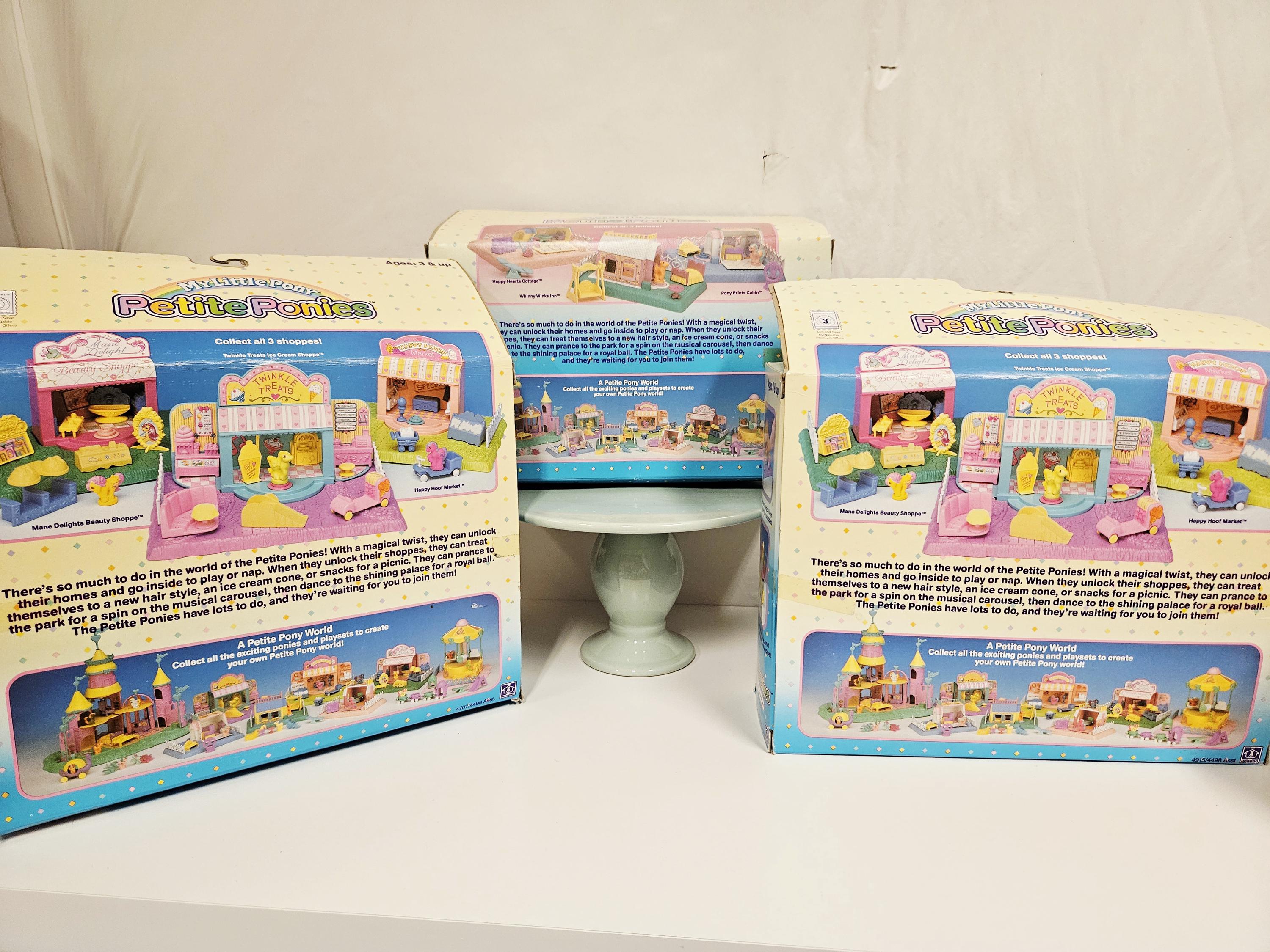 Vintage 1980s My Little Pony Petite Ponies Playsets, NIB Whinny