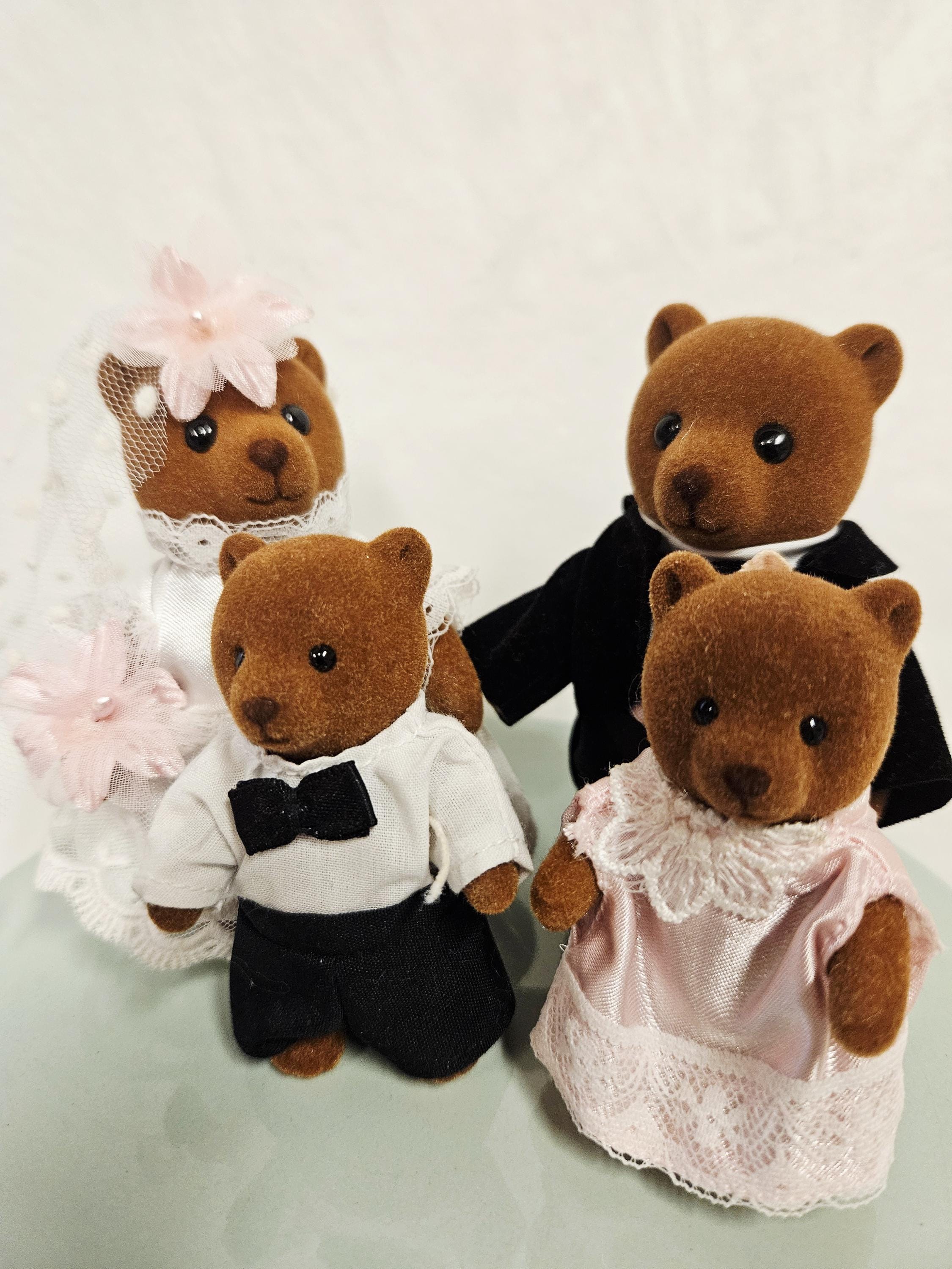 Toni ドール 2006年 TEDDY BEAR & DOLL weekend Vintage 1986 Teddy and Tammy Bear Story Wedding Set – Flocked Mini