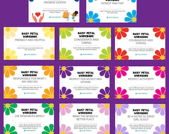 Girl Scout Daisy Petals and Promise Center Badge Booklet Bundle- Printable