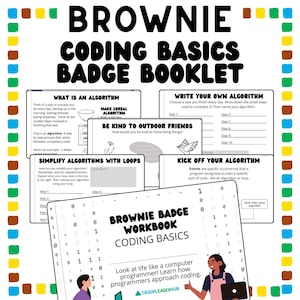 Girl Scouts Brownie Coding Basics Abzeichen Broschüre - Printable, Digital Download, Arbeitsblatt - Girl Scout Brownies