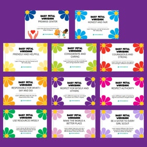 Girl Scout Daisy Petals and Promise Center Badge Booklet Bundle- Printable