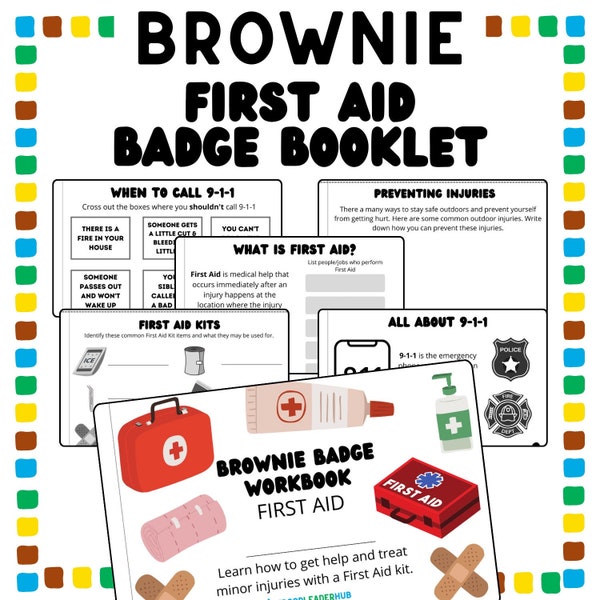 Girl Scout Brownie First Aid Badge Booklet - Printable