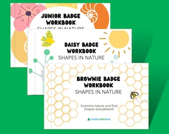 Girl Scouts Shapes of Nature Abzeichen Booklet Bundle - Gänseblümchen, Brownies, Juniors
