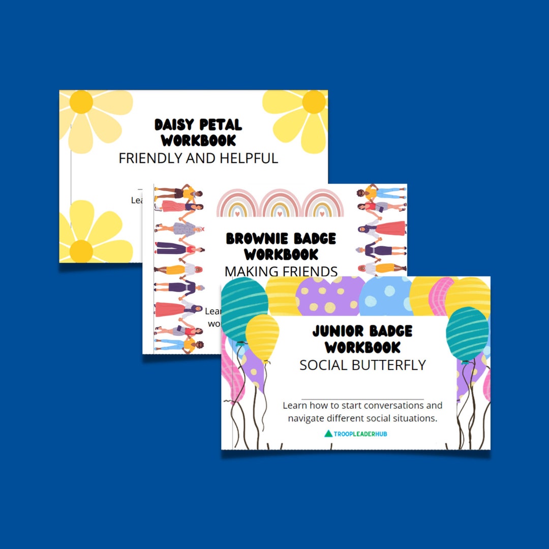 Girl Scout Friendly and Helpful, Making Friends, and Social Butterfly ...