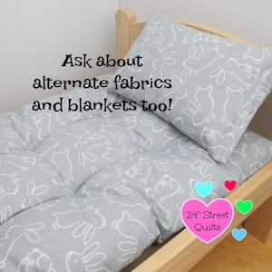 CUSTOM Animal Print Doll Mattress & Pillow | IKEA Duktig Bedding | Cat, Bunny, Pet Bed