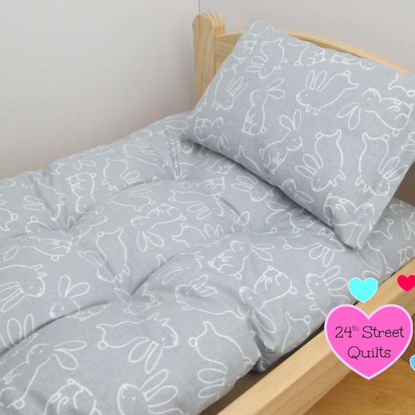 CUSTOM * made-to-order animal themed doll mattress & pillow | animal print mattress for IKEA bed | cat print mattress | bunny print mattress