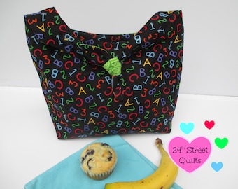 lunch box | school themed lunch bag | small travel bag | back to school bag | soft-sided lunch bag