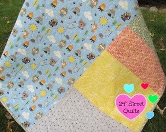 Baby Quilt | Baby Blanket | Crib Quilt | Forest Animals Bedding | Baby Bedding | Woodland Animals